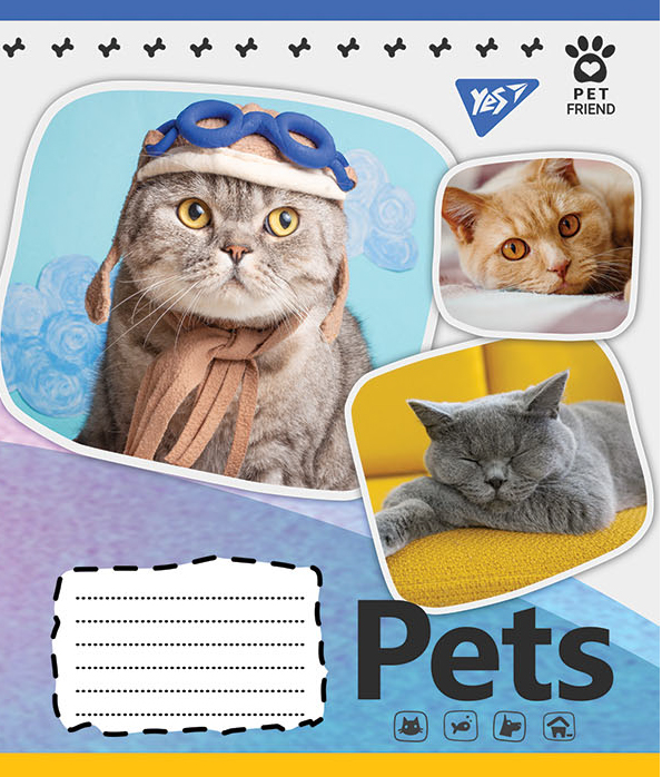 

Набор тетрадей ученических YES Pets shoot А5 18 листов в линейку 25 шт (765385)