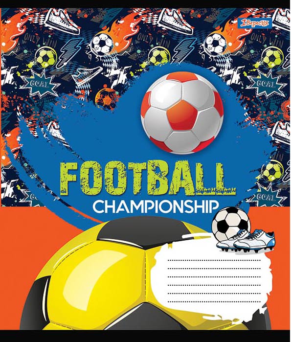 

Набор тетрадей ученических 1 Вересня Play the champs А5 24 листа в клетку 20 шт (765346)