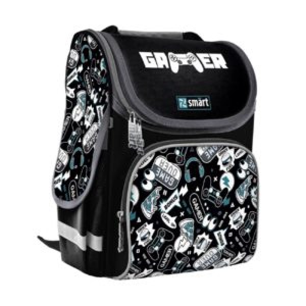 

Рюкзак шкільний каркасний SMART PG-11 Gamer world 10 л чорний 556705