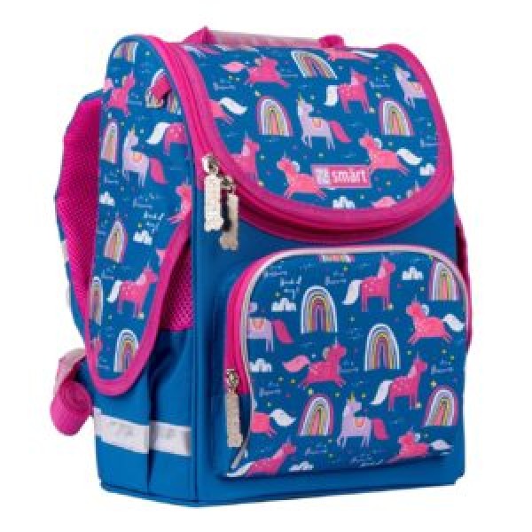 

Рюкзак шкільний каркасний SMART PG-11 Unicorn 10 л синій 556575