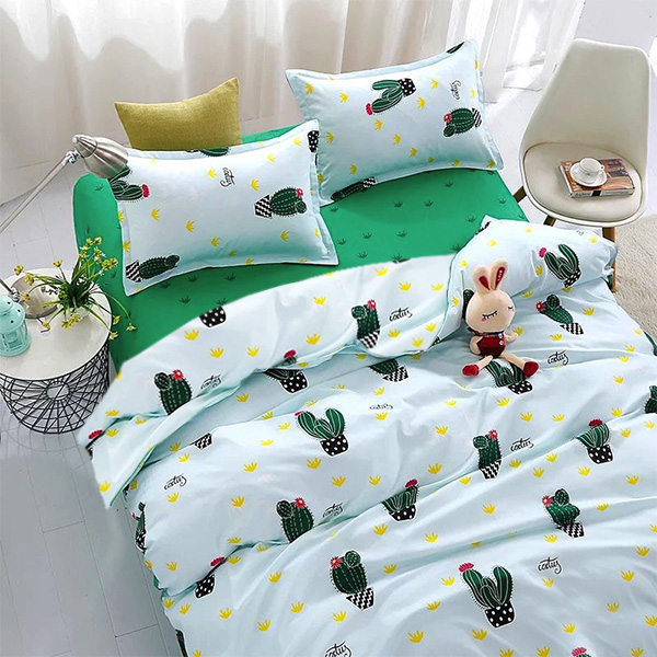 

Комплект постельного белья Zastelli Бязь Cactus on White 145x210х2
