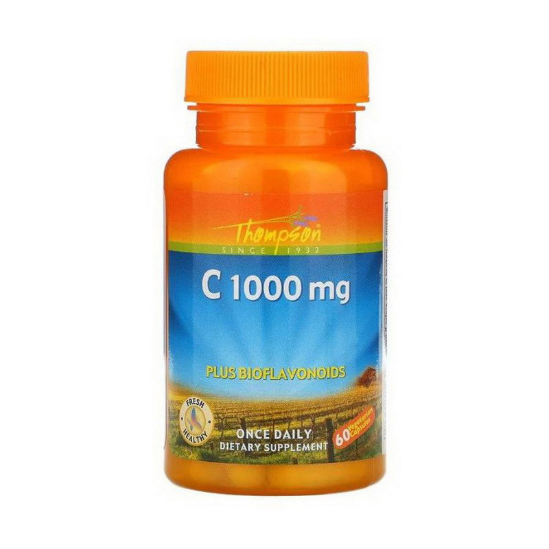 

Витамин Ц с биофлавоноидами (аскорбиновая кислота) Томпсон / Thompson C 1000 mg plus bioflavonoids (60 caps)
