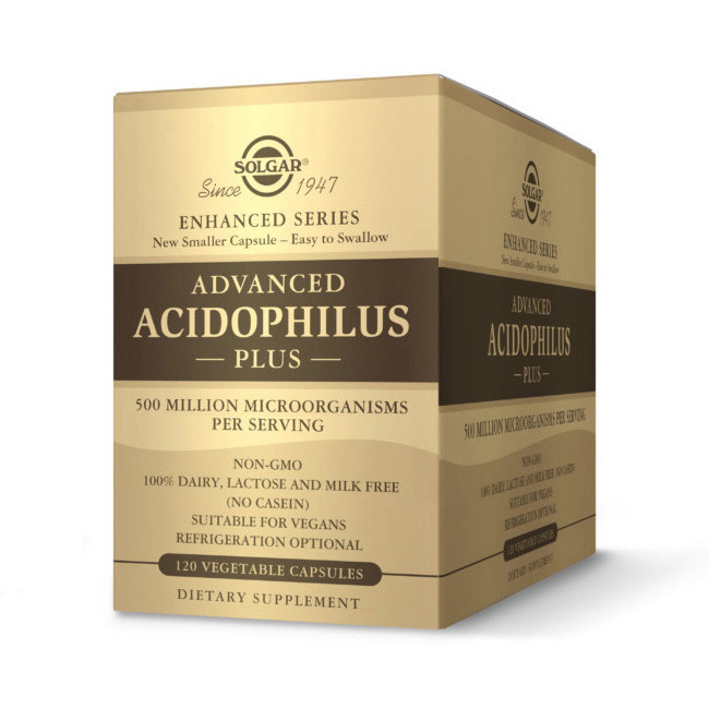 

Пробиотики Ацидофилус Плюс Солгар / Solgar Advanced Acidophilus Plus (120 veg caps)