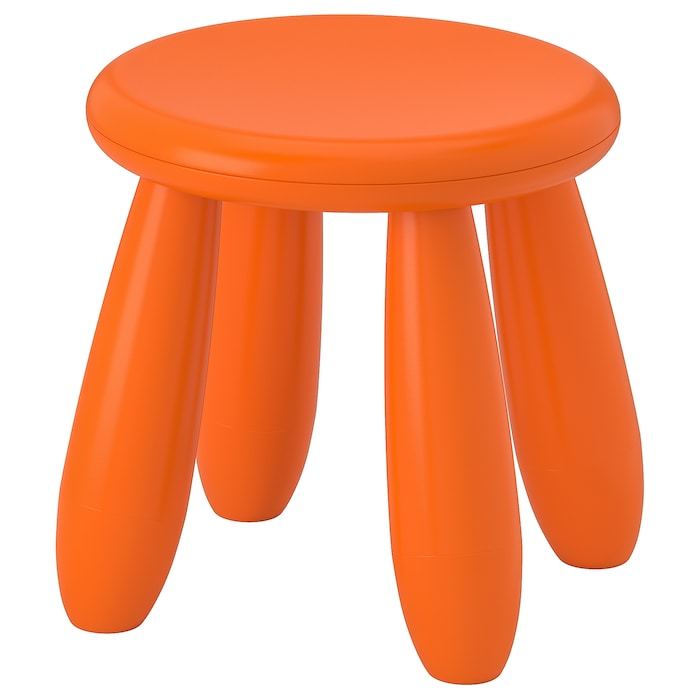 

Табуретка, табурет, помаранчева, IKEA MAMMUT 503.653.61