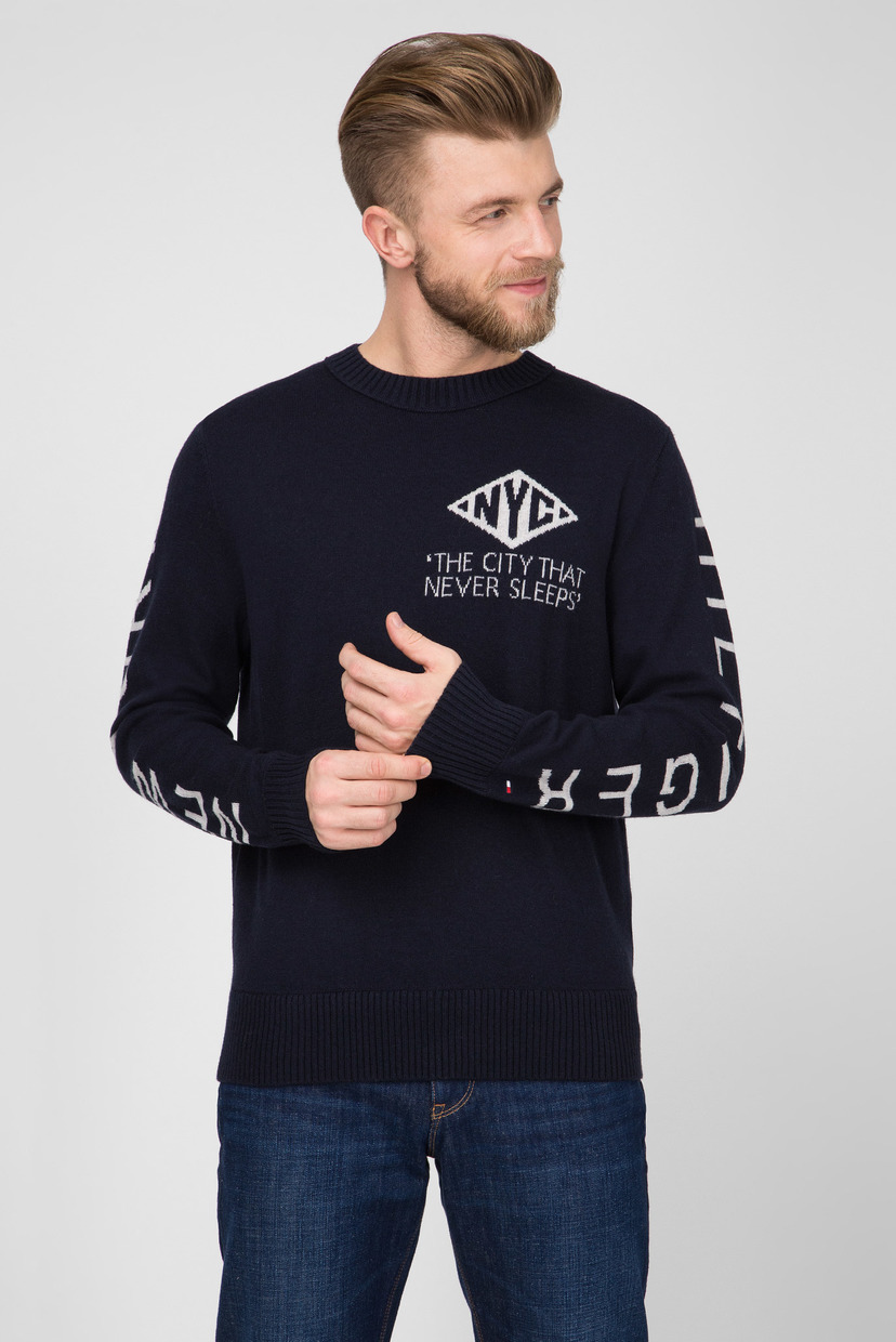 

Свитер Tommy Hilfiger GRAPHICAL INTARSIA RELAXED CNECK XL Синий MW0MW07898