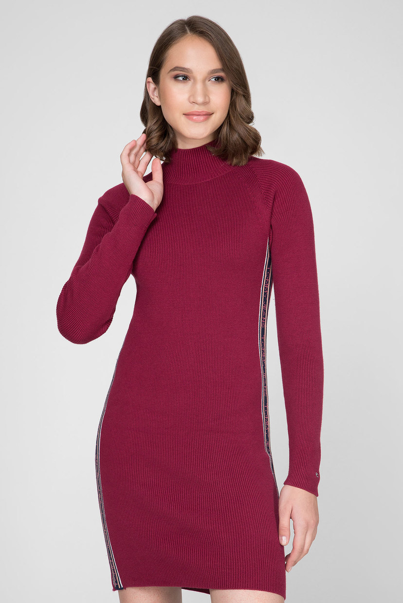 

Женское бордовое платье-свитер TJW SWEATER DRESS Tommy Hilfiger S DW0DW07200