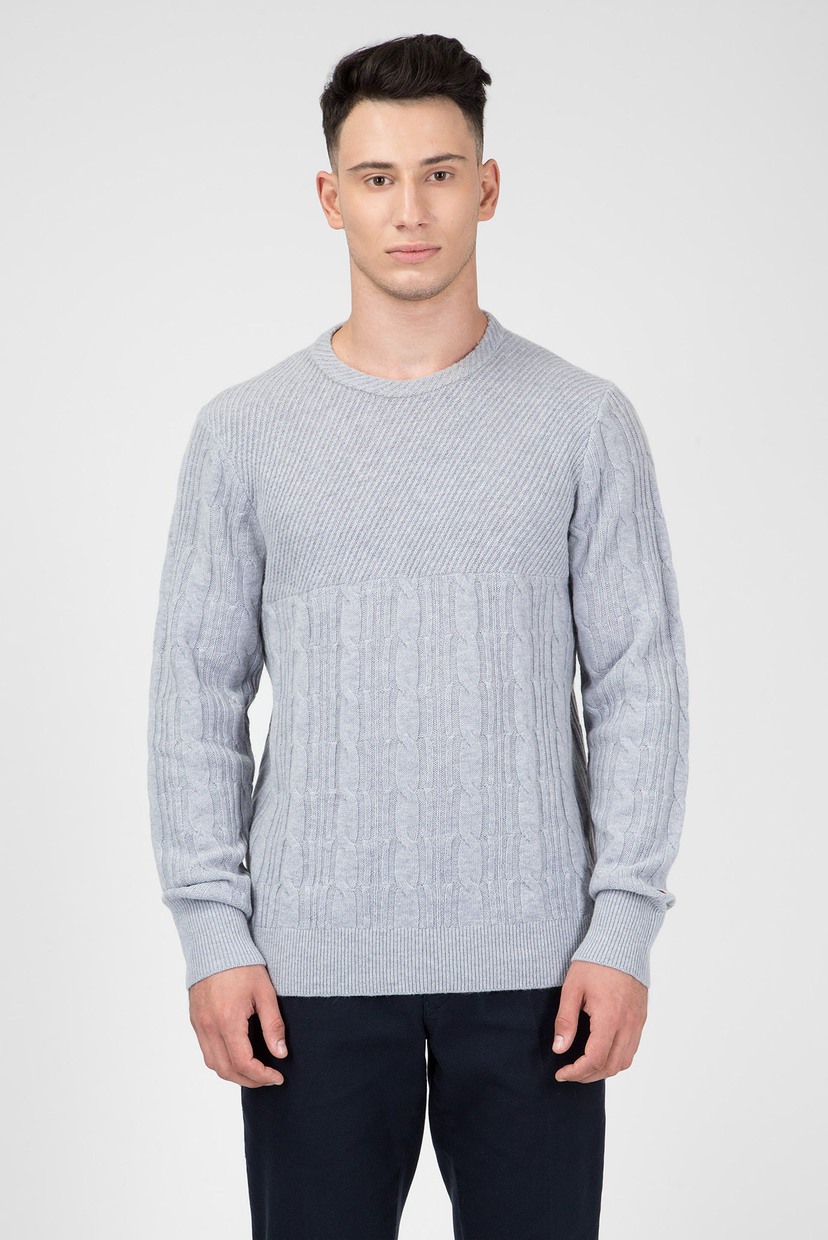 

Свитер Tommy Hilfiger MIXED CABLE CNECK SWEATER L Серый MW0MW07902