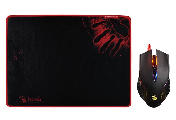 

Мышь A4Tech Q8181S USB Bloody Black + коврик
