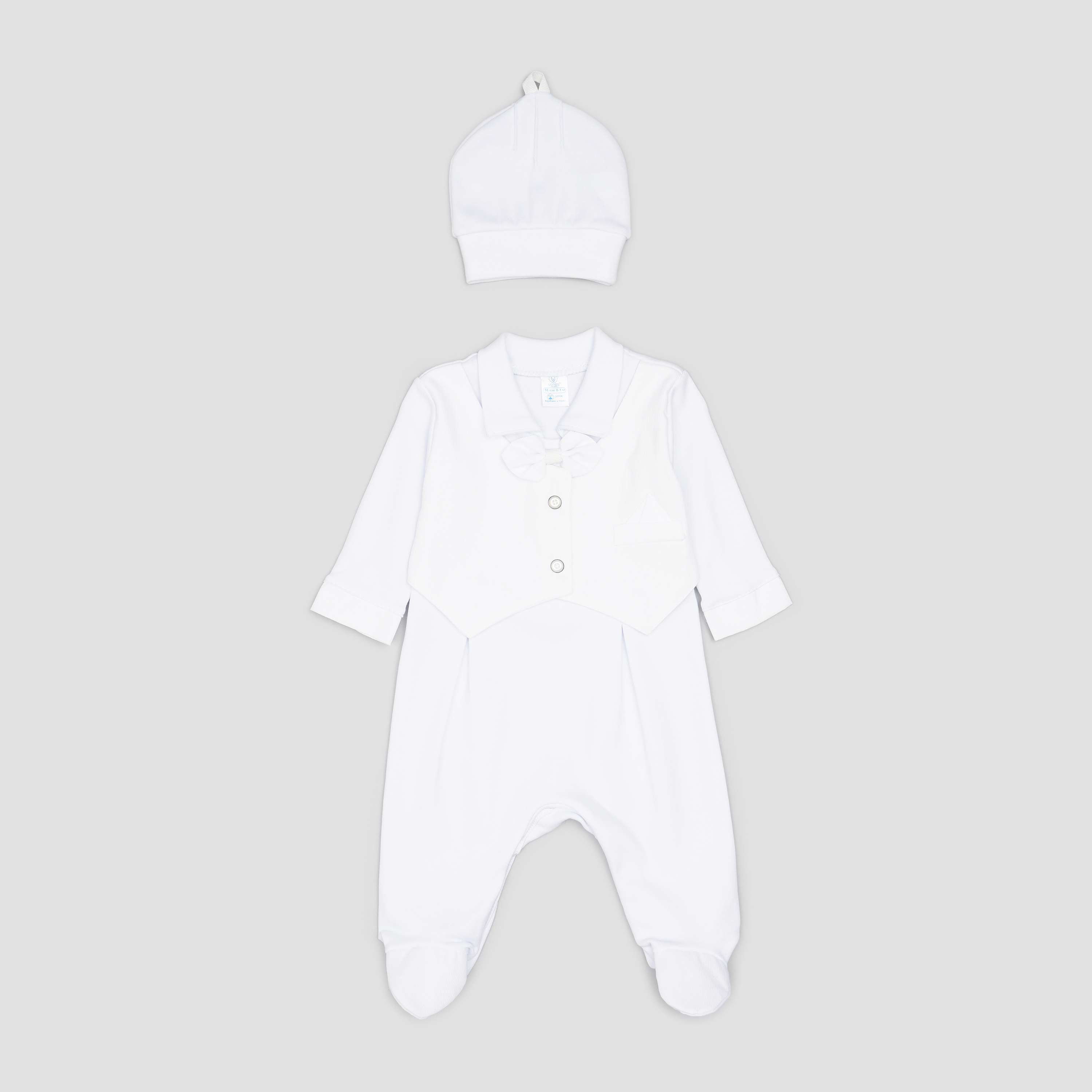 

Человечек + шапочка Baby Veres Gentleman white 110-2.52-33 56 см Белый