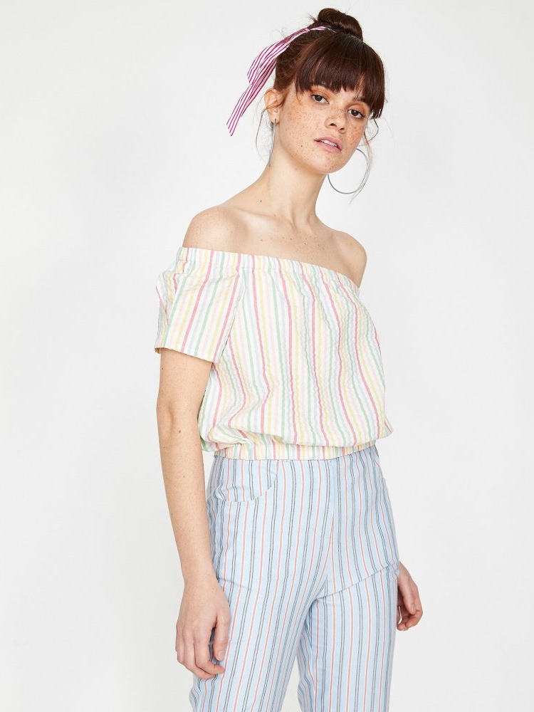 

Блузка Koton 9YAL69079IW-28Y  Green Stripe, Блузка Koton 9YAL69079IW-28Y 40 Green Stripe