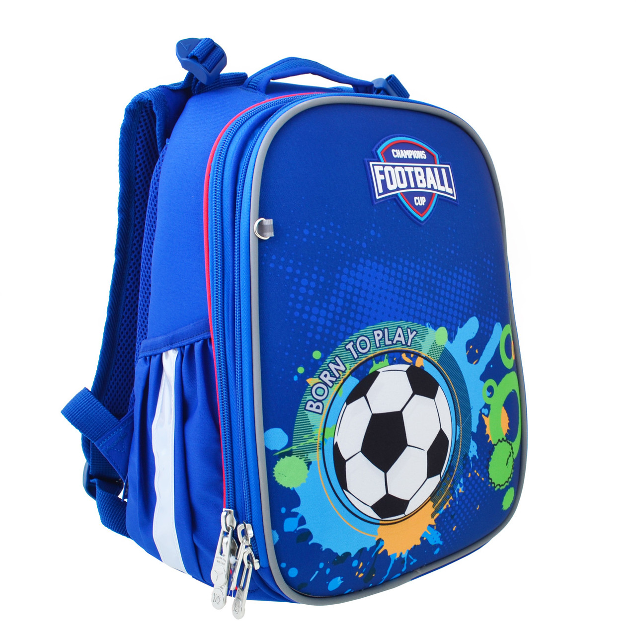 

Рюкзак школьный каркасный для мальчика YES H-25 "Born To Play" 15 л 35х27х16 см Синий