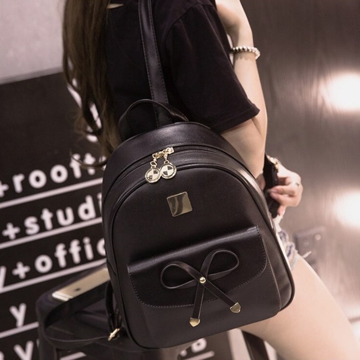 

Рюкзак женский BR-S городской кожзамовый черный