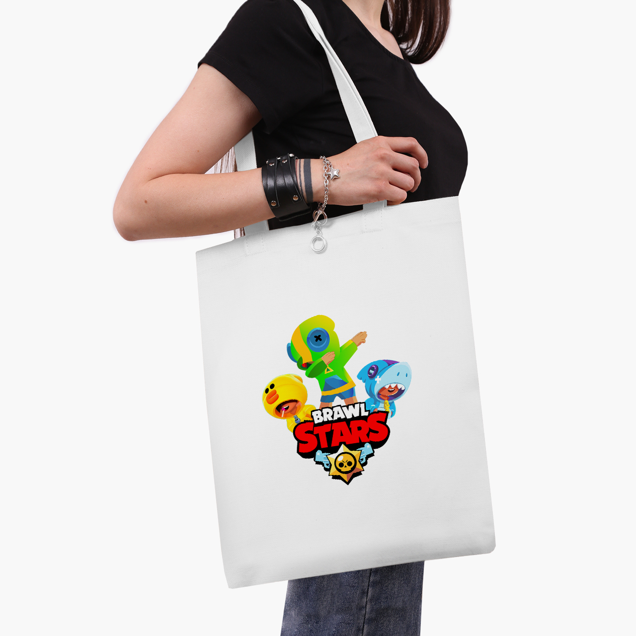 

Эко сумка шоппер Бравл старс (Brawl Stars) (9227-1703) 41x35 см Белый