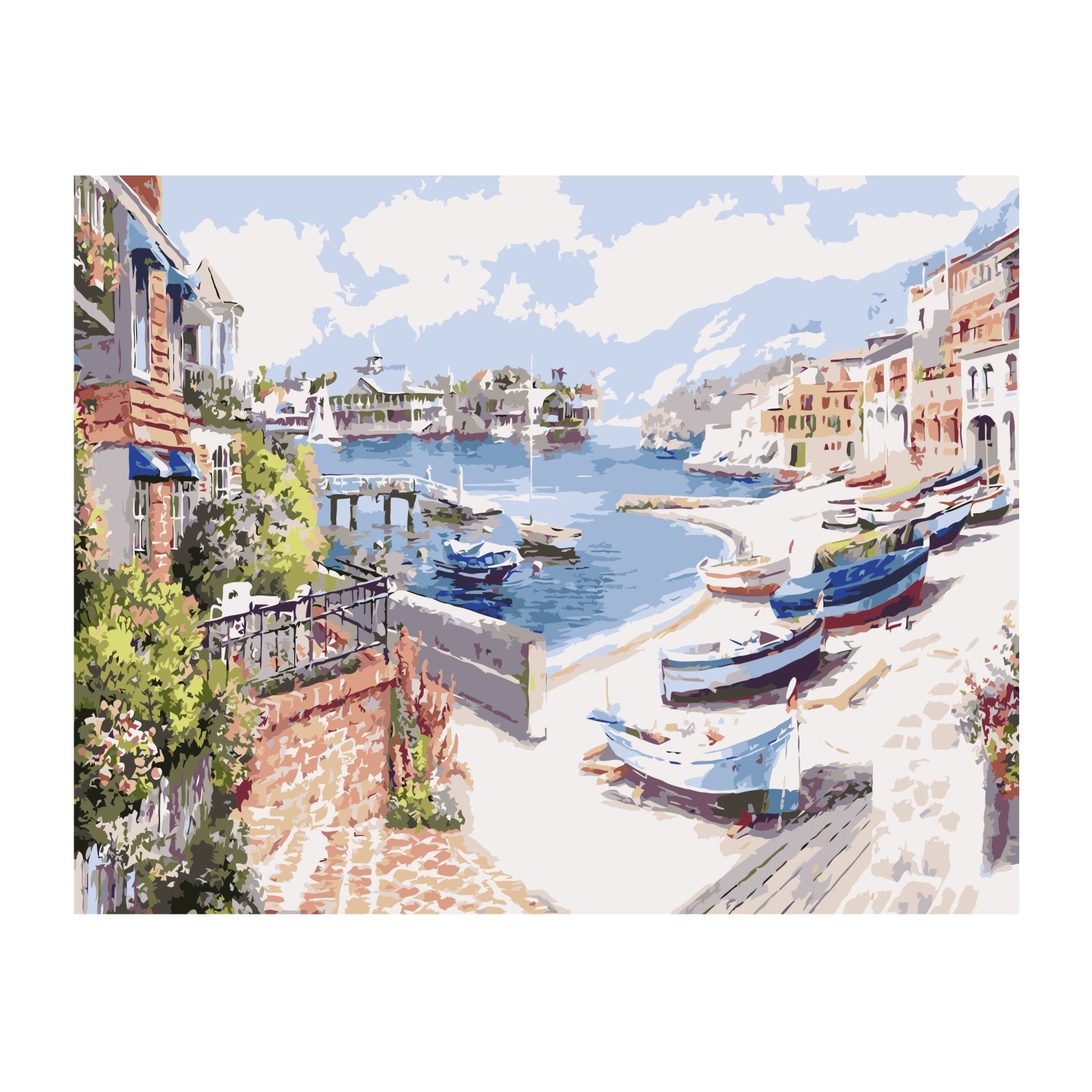 

Картина по номерам "Летний городской пейзаж" Strateg 40х50 см Разноцветный 000161121