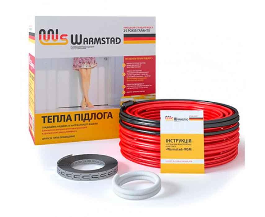 

Тонкий кабель под плитку Warmstad WSS 4.1 м.кв - 580 Вт - 39м