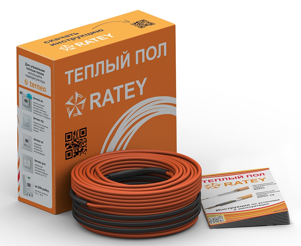 

Нагревательный кабель Ratey RD1 2.8 м.кв - 400 Вт - 22м