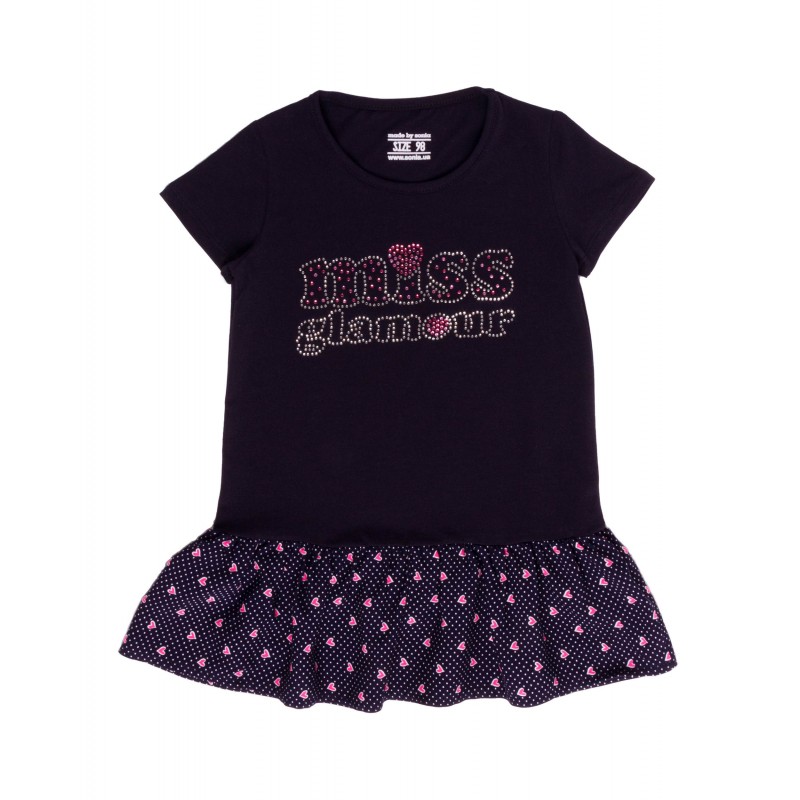 

Сукня з коротким рукавом "Miss glamour" Соня 5530 280301 122 Темно-синій (44776)