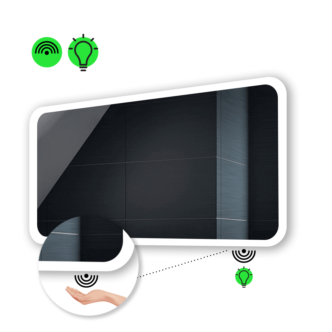 

LED-зеркало 120x90см, с ИК включателем, модель Ahana