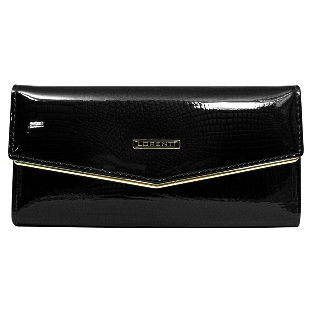 

Женский лаковый кошелек LOREN 72054 Black