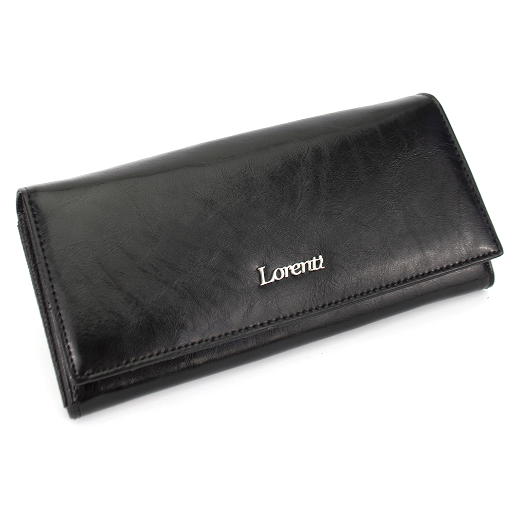 

Кошелек женский кожаный классический черный LORENTI 72037-BPR-RFID