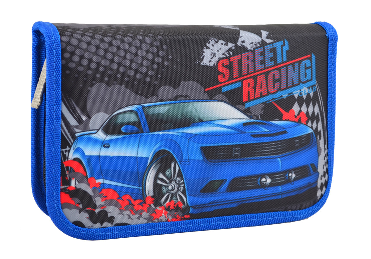 

Пенал-книжка твердый Smart одинарный с двумя клапанами Street racing 20.5*13*3.6 (531728)
