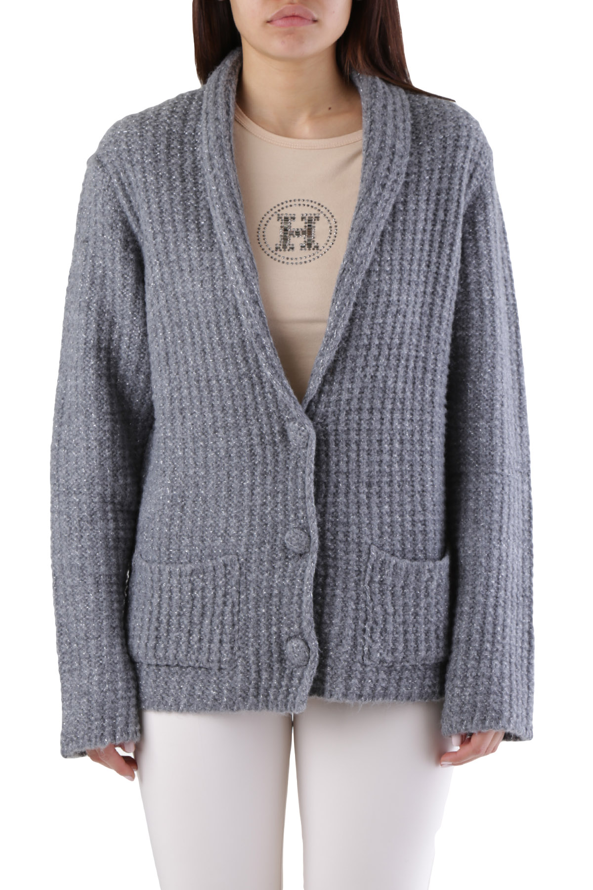 

Кардиган Cristina Gavioli Gray  серый, Кардиган Cristina Gavioli Gray S серый