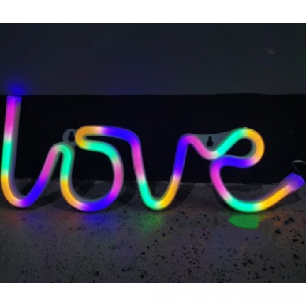 

Неоновый светильник LED Lights "love" Декоративная LED лампа "любовь" Мультицвет
