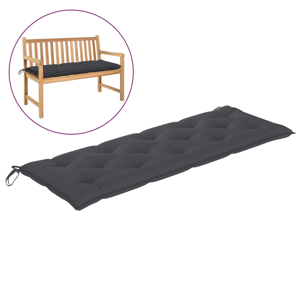 

Подушка для садової лавки Shumee антрацит 150x50x7 см тканина 314956