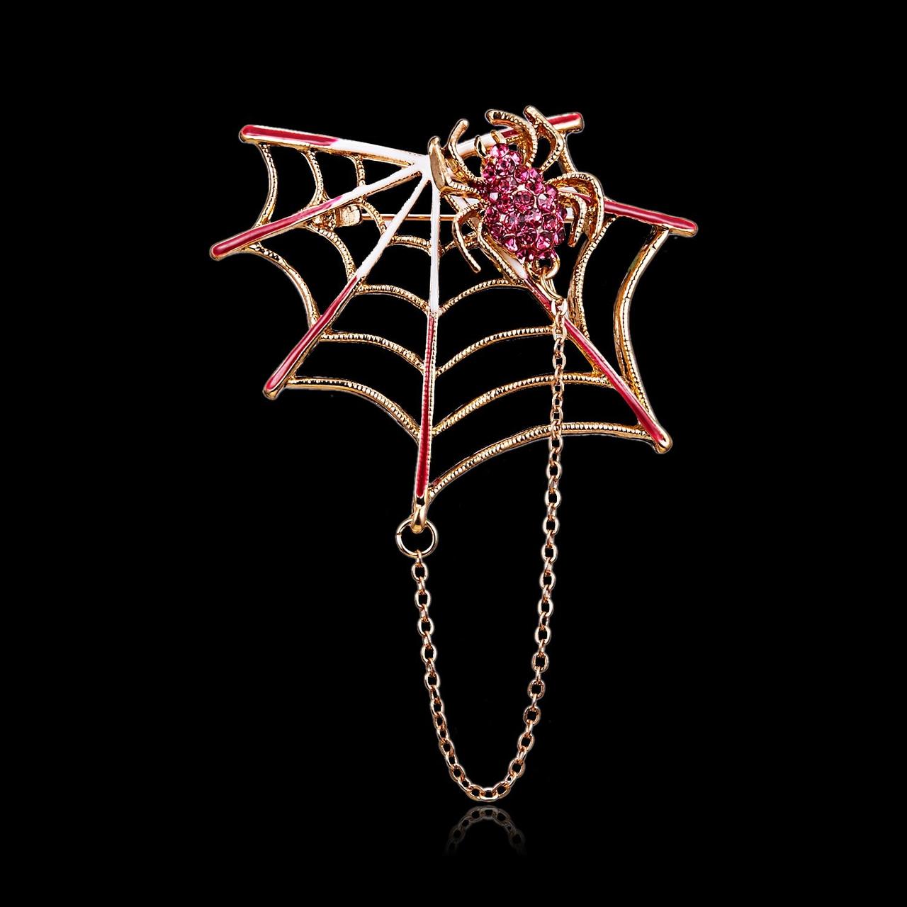 

Брошь паук паутина Fashion Jewelry 3084