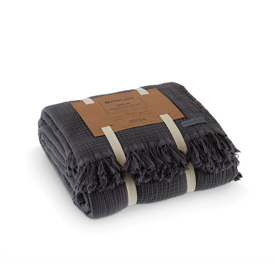 

Детское покрывало Penelope Soflin Muslin antrasit антрацит 110*110 (svt-2000022271677)