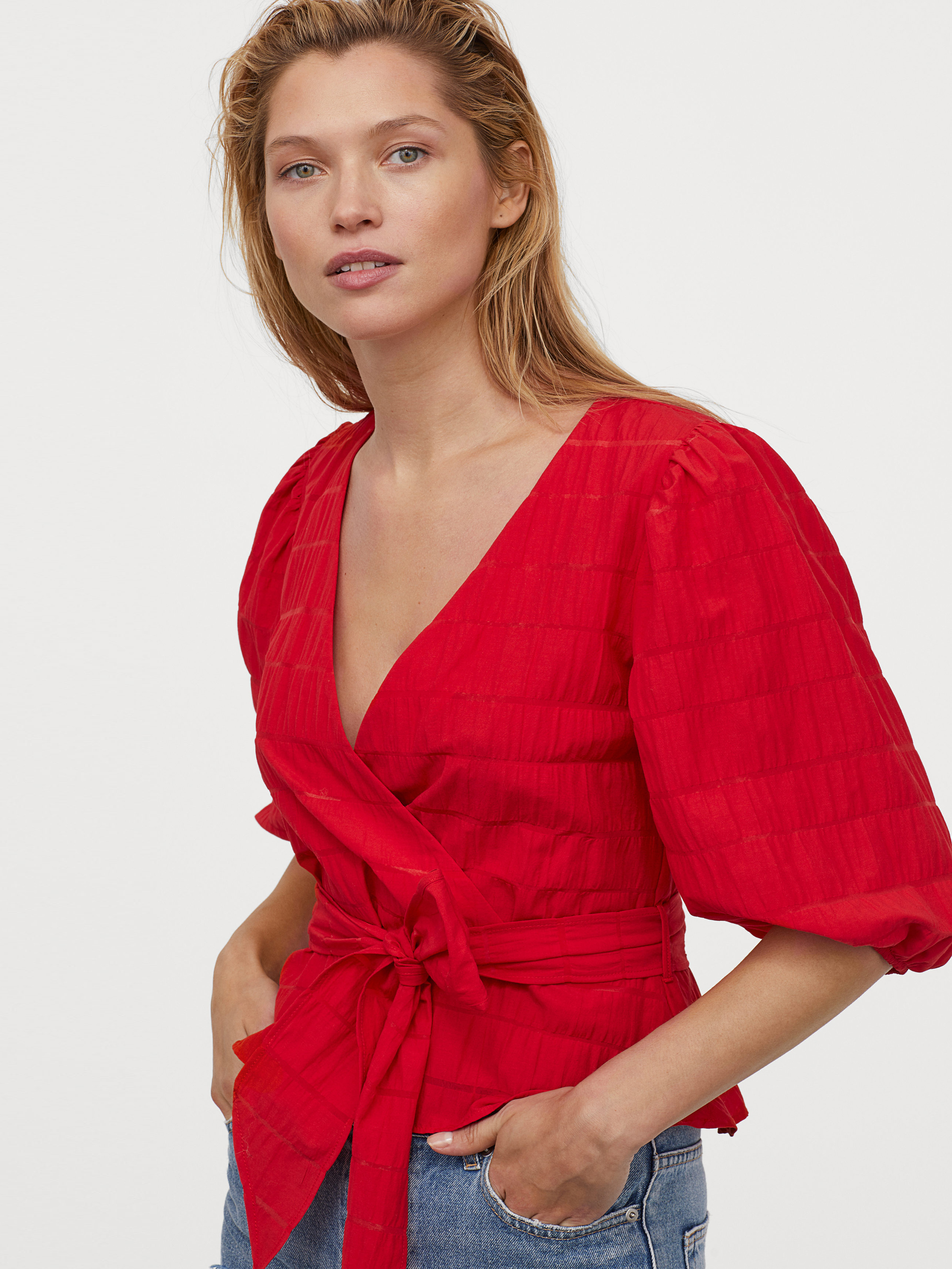 

Блузка H&M 0855076-0 34 Красная (СА2000001852835)