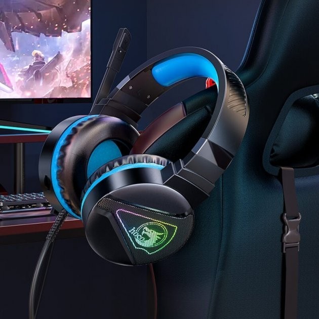 

Геймерские наушники Hoco Drift Gaming W104 black-blue