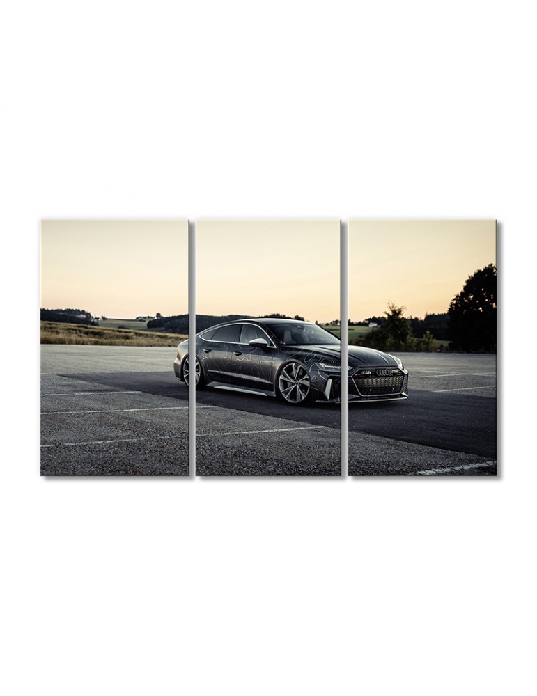 

Модульная картина Artel «Автомобиль Ауди RS7 черная с разводами» 3 модуля 60x90 см