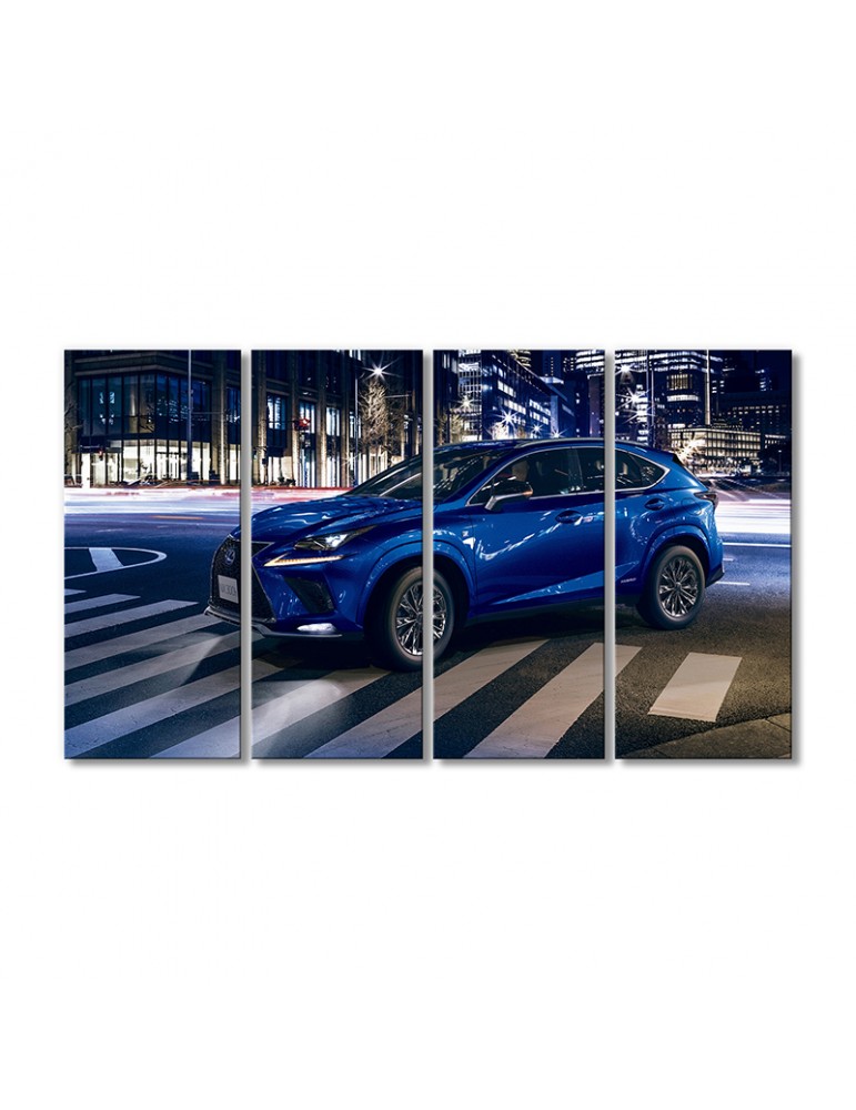 

Модульная картина Artel «Автомобиль Лексус NX 300h синий» 4 модуля 120x180 см