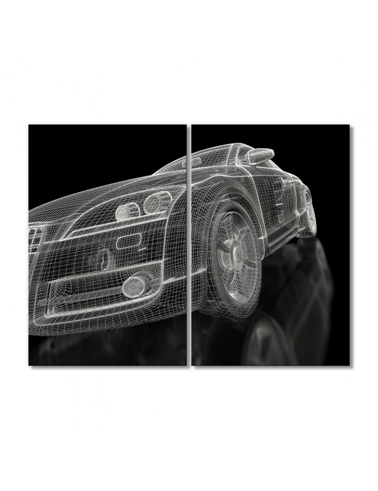 

Модульная картина Artel «Авто компьютерная графика» 2 модуля 120x180 см