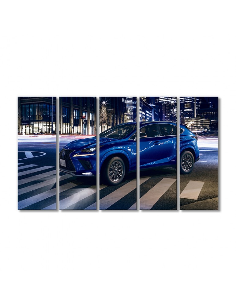 

Модульная картина Artel «Автомобиль Лексус NX 300h синий» 5 модулей 120x180 см