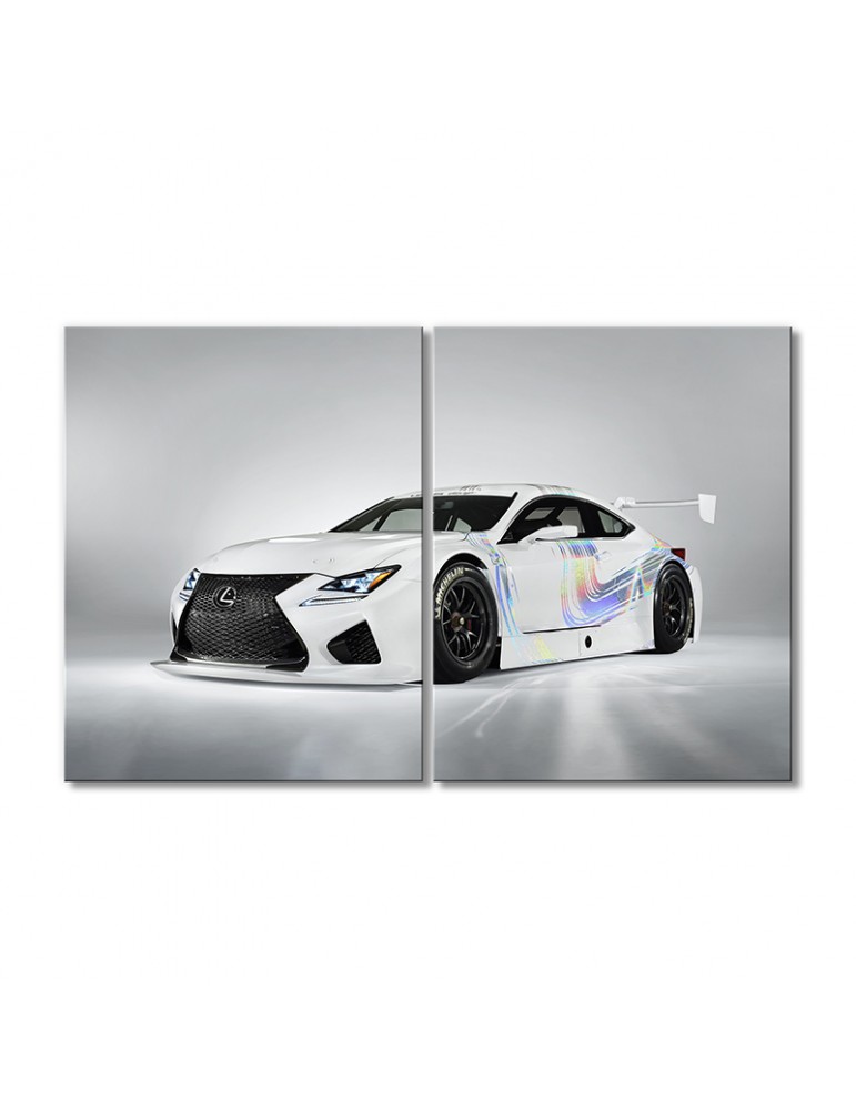 

Модульная картина Artel «Авто Лексус RC f gt3 бело-радужная» 2 модуля 80x120 см