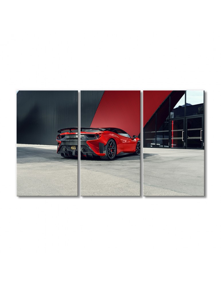 

Модульная картина Artel «Автомобиль Феррари 488 писта» 3 модуля 120x180 см