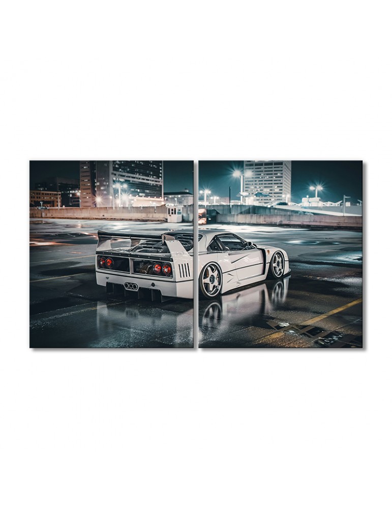 

Модульная картина Artel «Автомобиль Феррари F40 белая» 2 модуля 70x105 см