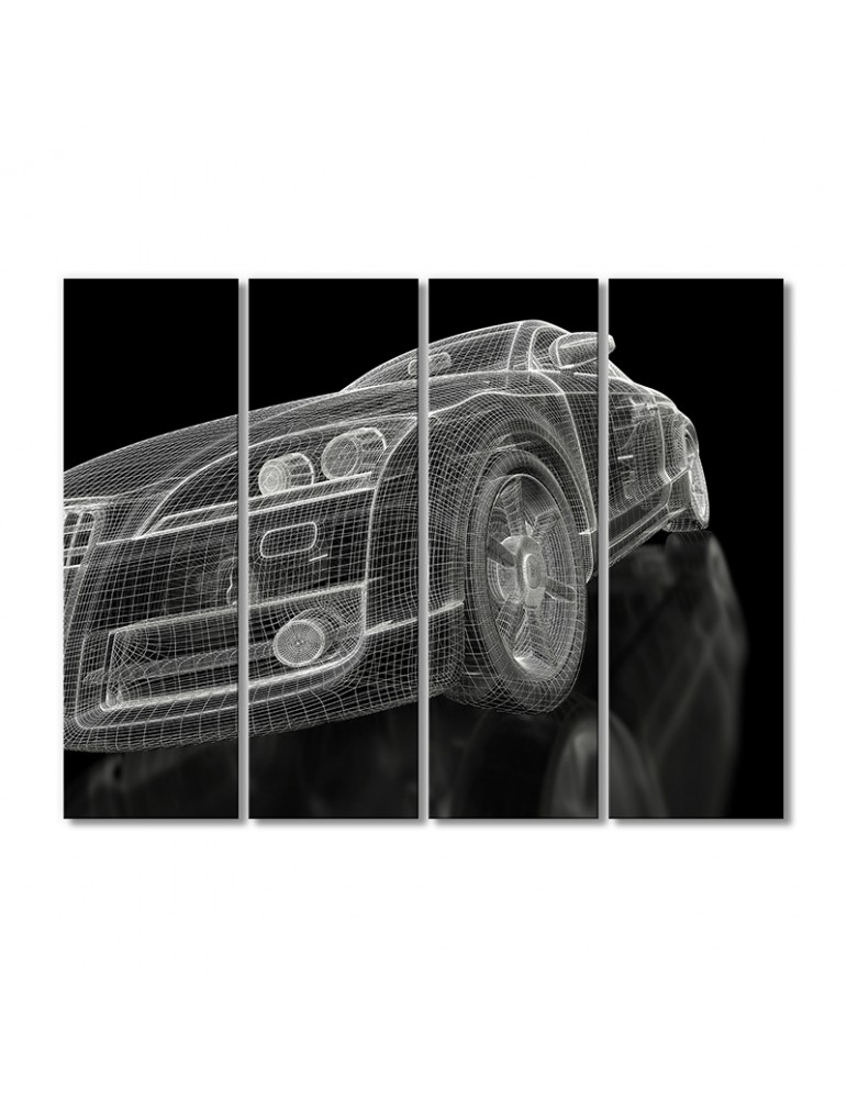 

Модульная картина Artel «Авто компьютерная графика» 4 модуля 120x180 см