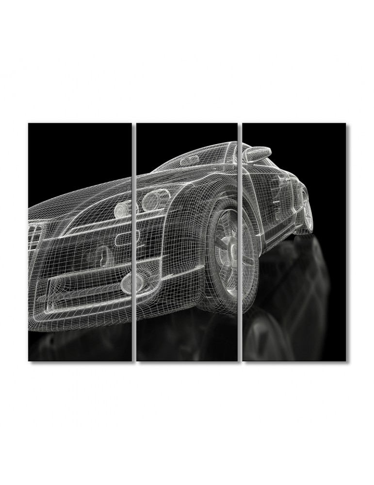 

Модульная картина Artel «Авто компьютерная графика» 3 модуля 80x120 см