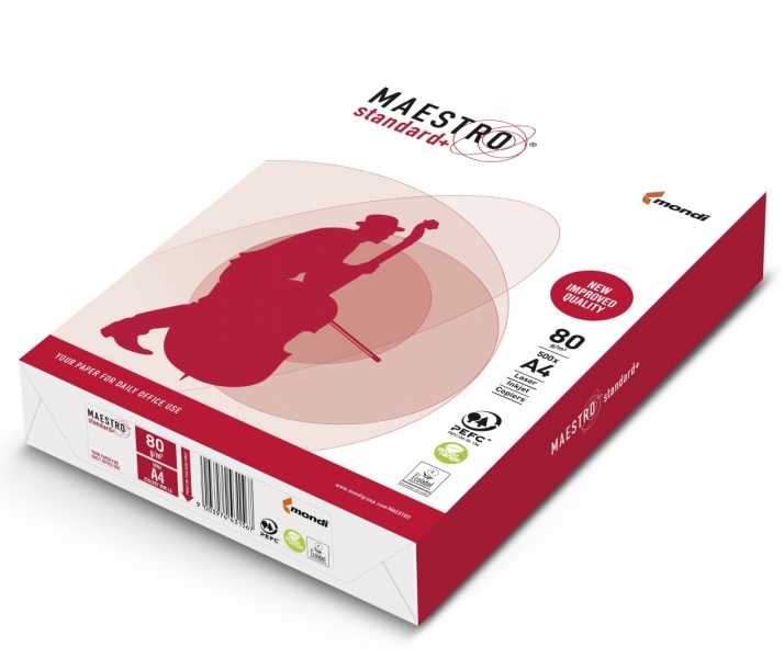 

Бумага А4 500л MAESTRO Standart + Mondi 80г / м.кв 22665