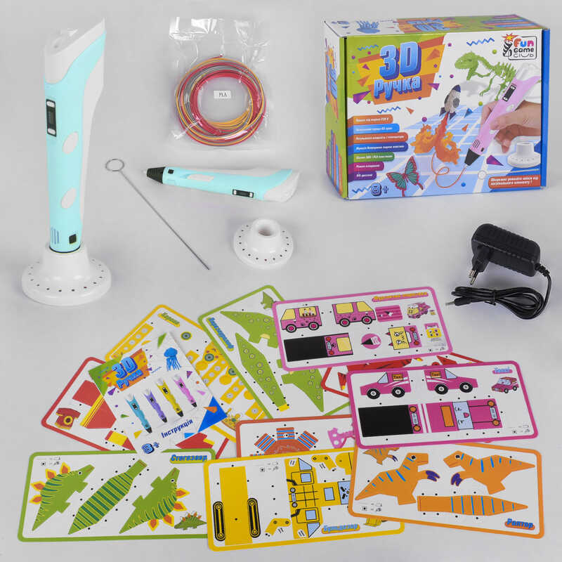 

Ручка 3D цвет-Голубой "Fun Game" 60484