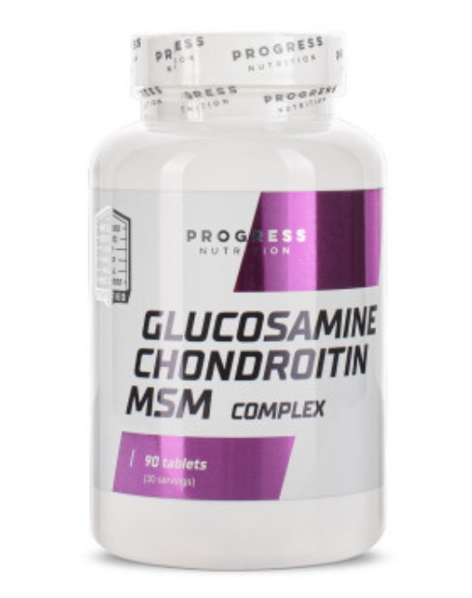 

Хондропротекторы Progress Nutrition Glucosamine Chondroitin MSM 90 tablets