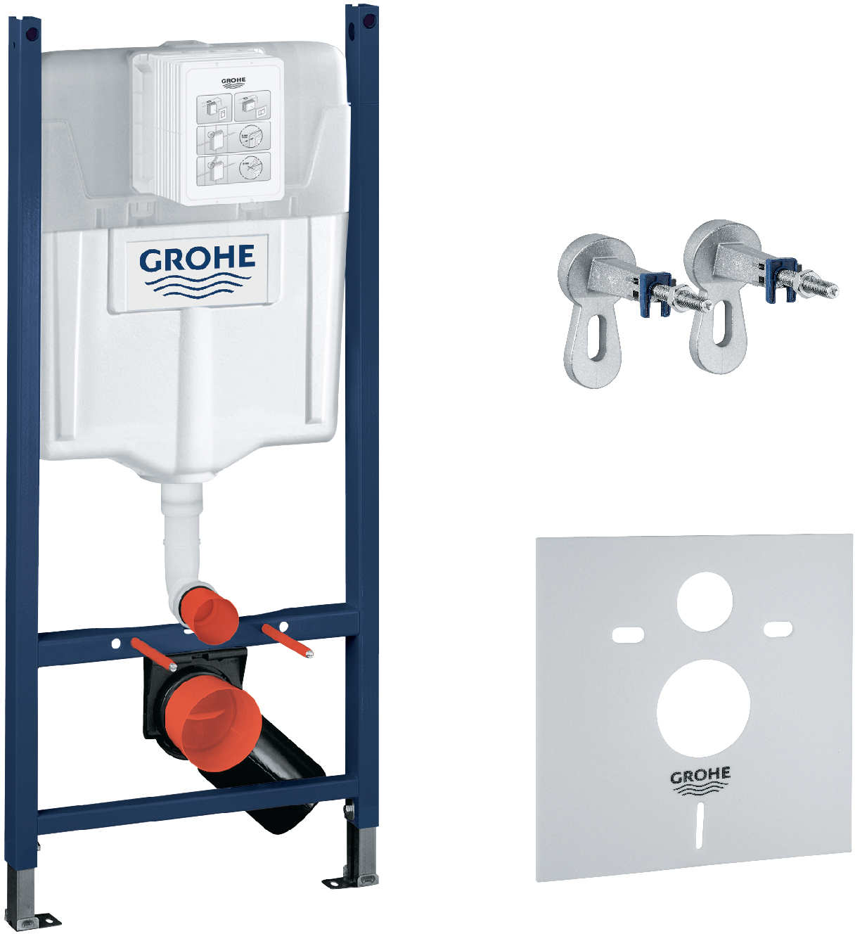 

Инсталляция для унитаза GROHE Rapid SL 38840000 с креплением 3855800M и звукоизолирующей прокладкой 37131000