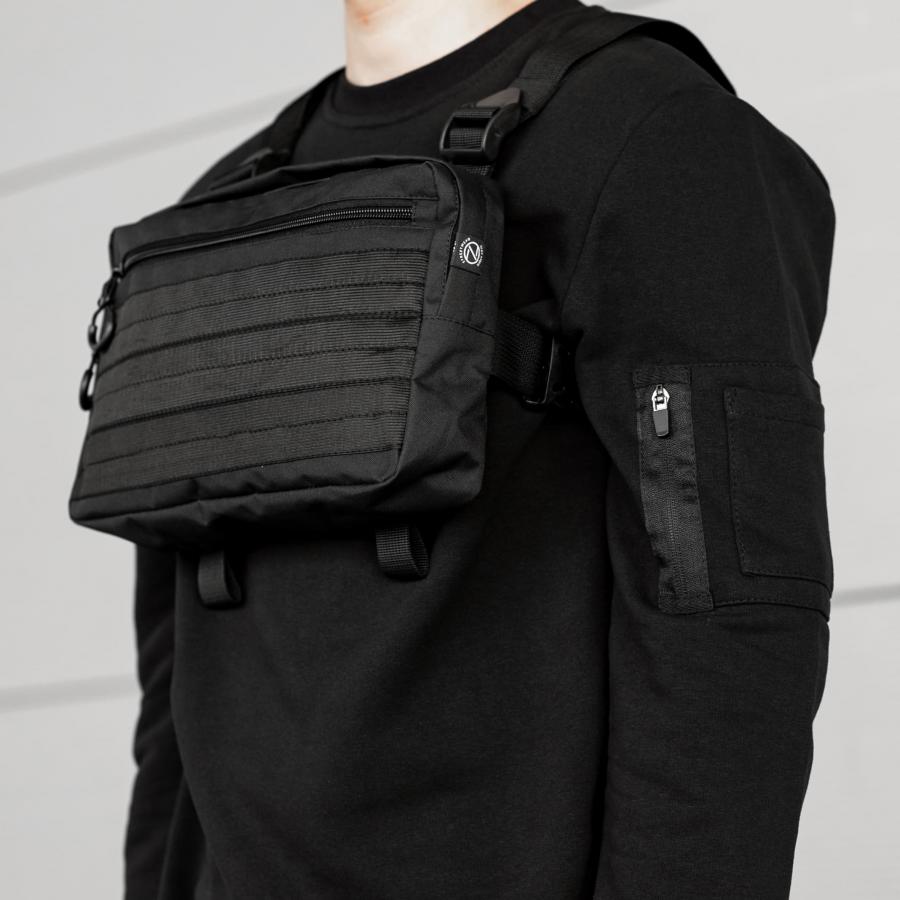 

Нагрудная сумка (бананка) BEZET Walker Black'19
