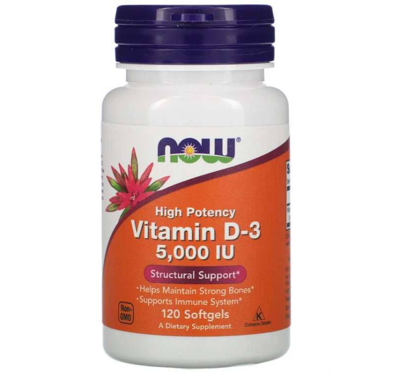 

Витамины Now Foods Vitamin D-3 5000 120 Softgels