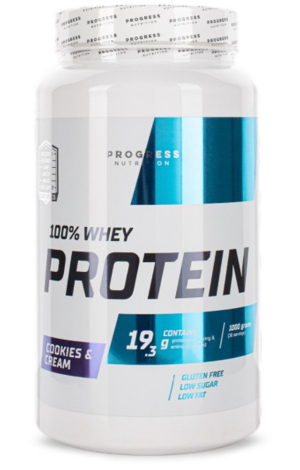 

Протеин Progress Nutrition Whey Protein 1 kg Cookies Cream