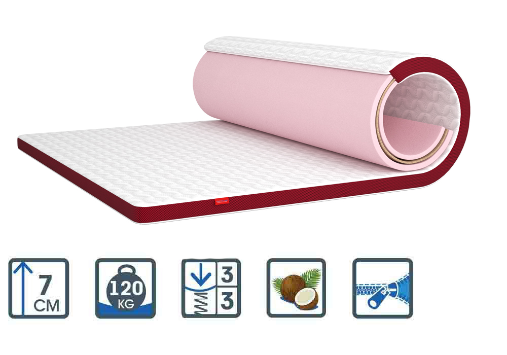 

Матрас Matroluxe Flip Granat cocos/Гранат кокос 80x190