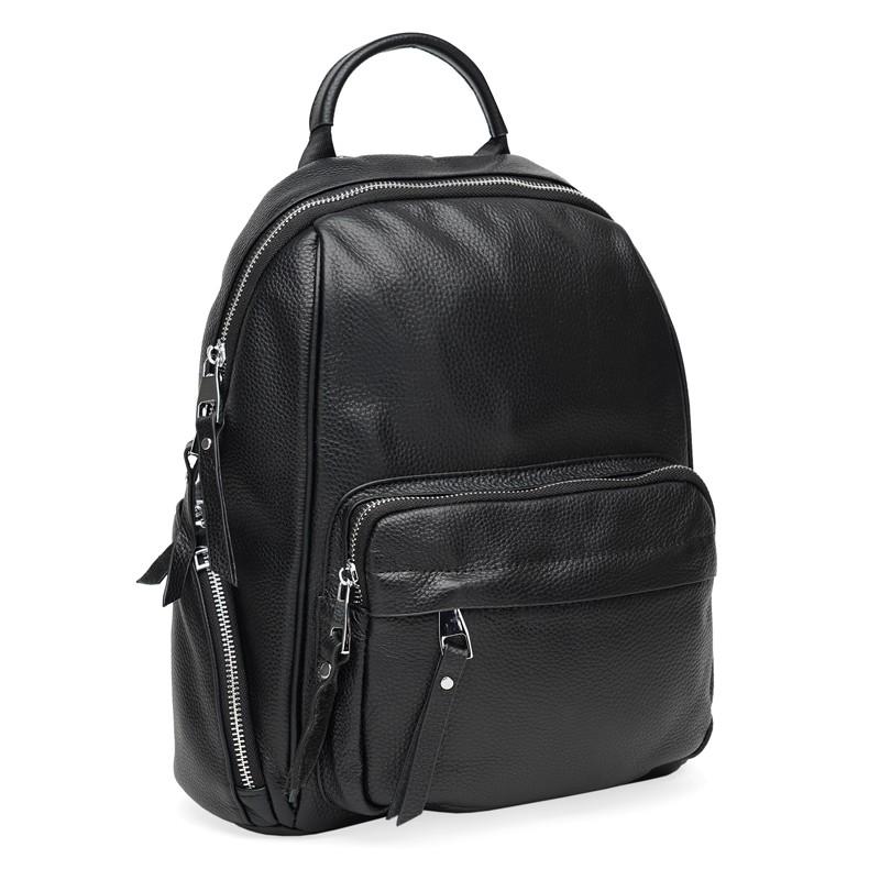 

Женский кожаный рюкзак Borsa Leather K12045-black